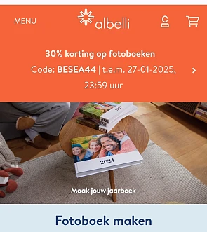 Albelli 30% fotoboeken
