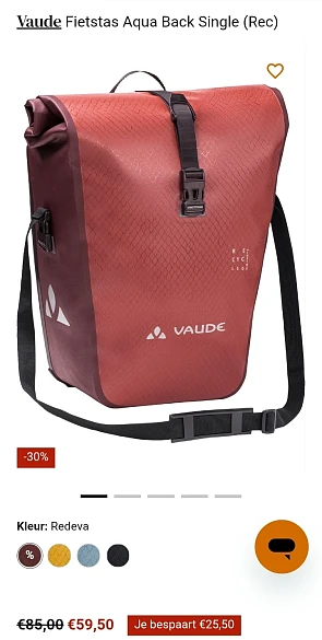 Vaude Fietstas Aqua Back Single