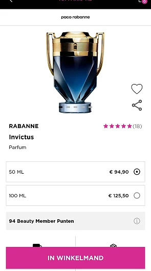 Invictus parfum 50ml