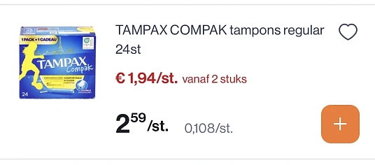Tampax Compak tampons