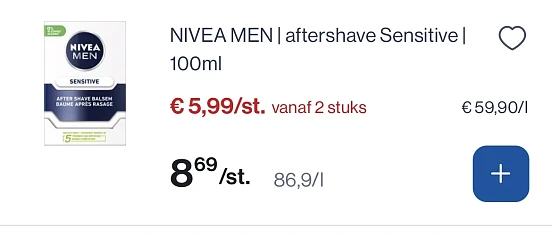 Nivea Men aftershave sensitive