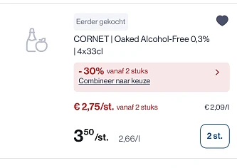 Cornet oaked alcohol vrij bier