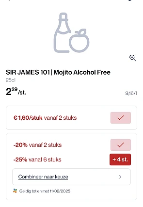 Sir James mojito in promo