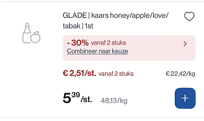 Glade kaars honen/apple/love