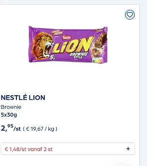 Collect&go NESTLÉ LION Brownie 5x30g