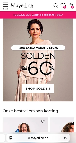 60% korting en 20% xtr bij aankoop 2st dus 80%