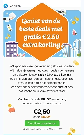 €2,50 extra korting