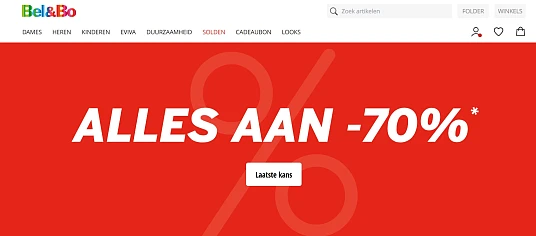 -70% op alle sale bij Bel&Bo ❗