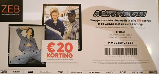 20€ korting bij aankoop van 100€