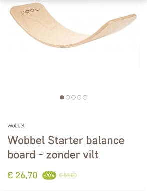 Wobbel Starter balance board - zonder vilt