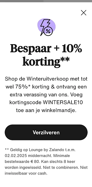10% extra korting bij Zalando Lounge