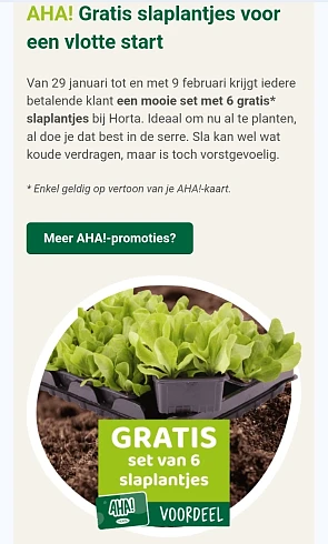 Gratis slaplantjes bij Horta