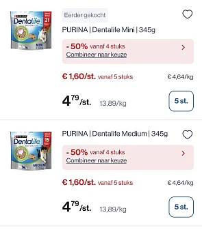 Dentalife stick hond