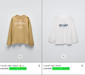 Tot 80% korting bij Zara
