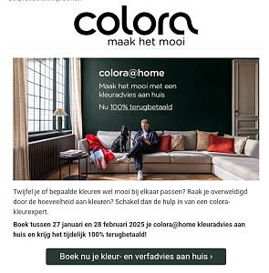 Kleuradvies aan huis tijdelijk 100% terugbetaald