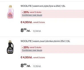 Woolite wasmiddel