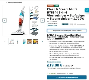 Rowenta Clean & Steam Multi RY8544 3-in-1