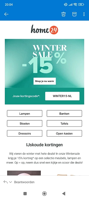 15% korting bij home24