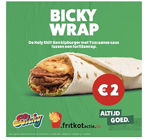 Bicky Wrap voor slechts 2 euro fritkotactie