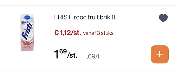 Fristi rood fruit 1 L