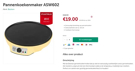 Pannenkoekenmaker voor € 19!