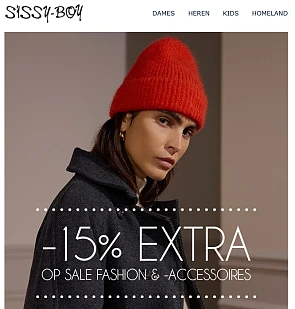 15% extra korting bij Sissy-Boy
