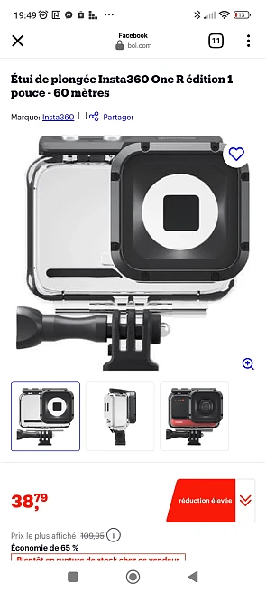 Insta360 One R 1-inch Edition Dive Case - 60 meter