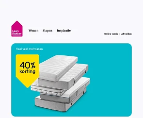 Leen bakker matrassen 40%