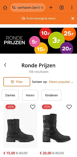 Van haren ronde prijzen