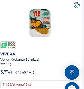 Collect&go VIVERA Vegan Krokante Schnitzel 2x100g
