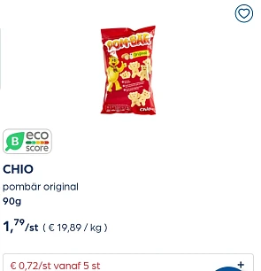 Collect&go CHIO pombär original 90g
