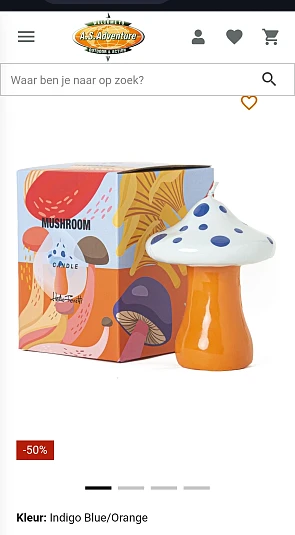 A.S. adventure 50% korting kaars
