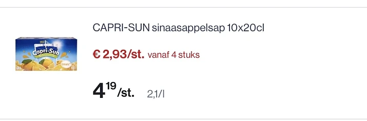 Capri Sun sinaasappelsap 10x20 cl
