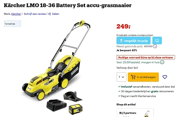 Kärcher LMO 18-36 Battery Set accu-grasmaaier