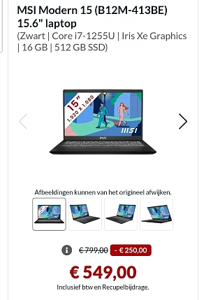 MSI Modern 15 (B12M-413BE)