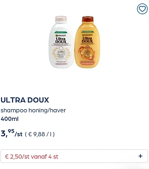 Collect&go ULTRA DOUX shampoo honing/haver 400ml