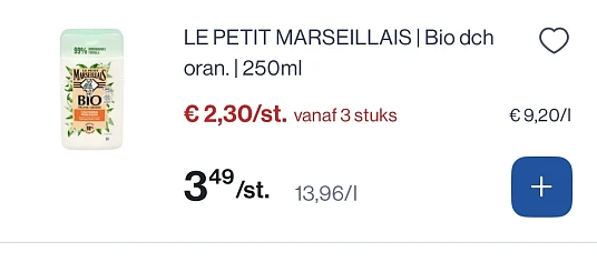 Le petit marseillais bio douche 250 ml