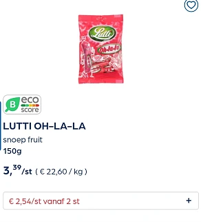 Collect&go LUTTI OH-LA-LA snoep fruit 150g