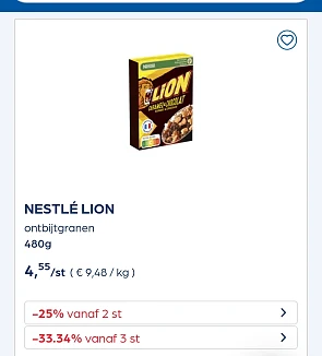 NESTLÉ LION ontbijtgranen 480g colruyt