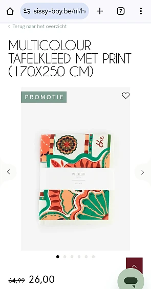 Tafelkleed sissy-boy