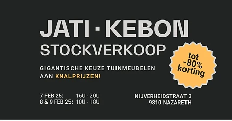 Stockverkoop tuinmeubelen Nazareth