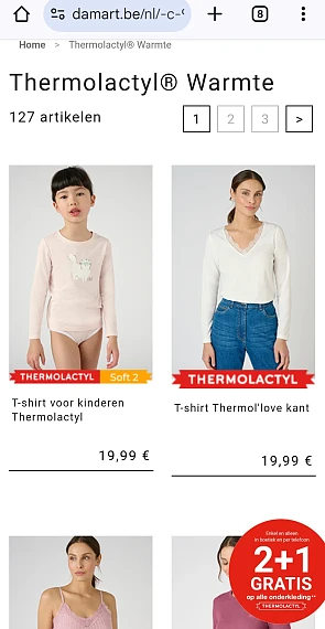 Thermo kleding Damart 2 + 1