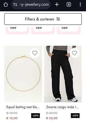 50% bij my jewellery