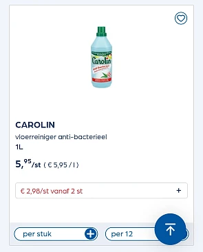 Colruyt CAROLIN vloerreiniger anti-bacterieel