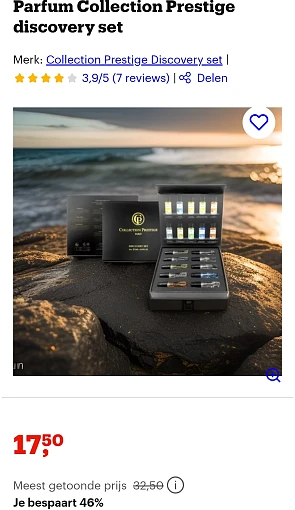 Parfum Collection Prestige discovery set bij bol