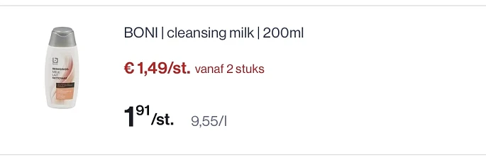 Boni reinigingsmelk 200 ml