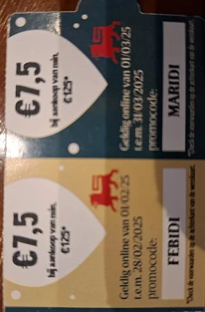 Onlinekorting Delhaize Februari + Maart 7,5€ bij aankoop van 125€