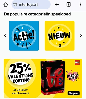 Intertoys ValentijnsLEGO tot -25% 😍