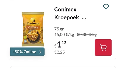 Conimex | Kroepoek | Cassave 75 gr -50% Online Delhaize