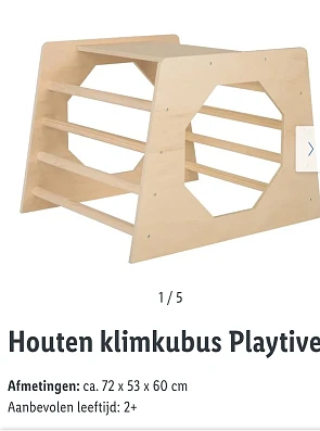 Houten klimkubus -33% op lidl.be